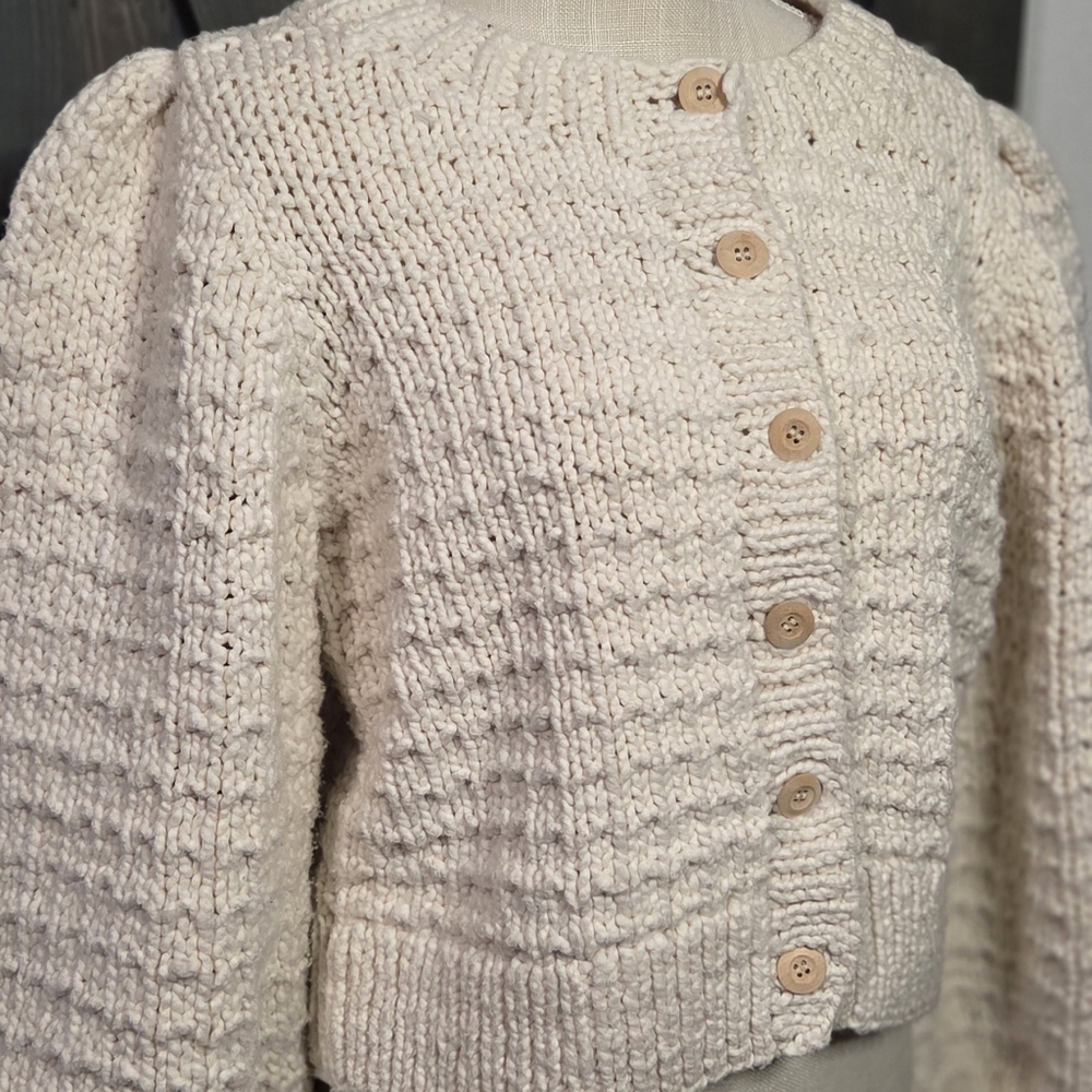 Christy Dawn The Nola Creme Cardigan Size L - Picture 3 of 9
